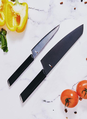 Fine Craft日本进口三德刀钼钒钢菜刀黑色水果刀切菜刀厨房刀具