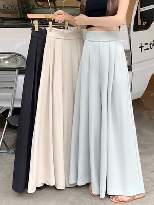 春秋款高腰垂感休闲裙裤