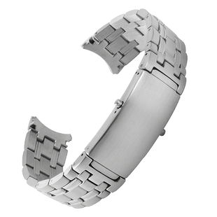 适配欧米茄超霸表带男300实心钢带海马600海洋宇宙精钢手表带20mm