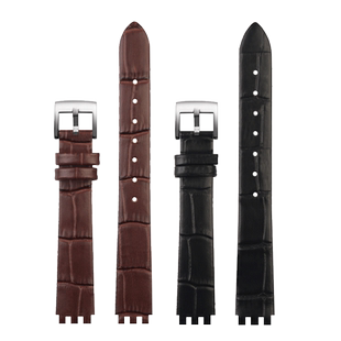 适配Swatch斯沃琪真皮手表带LW143 YSS317G 心曲LK292G表链12mm女