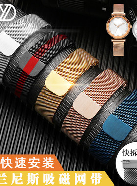 适配Olivia Burton奥利维亚伯顿小蜜蜂ADEXE米兰精钢手表带12mm女