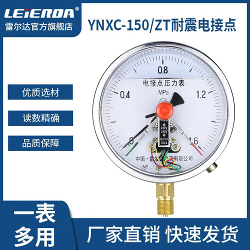 雷尔达耐震电接点压力表