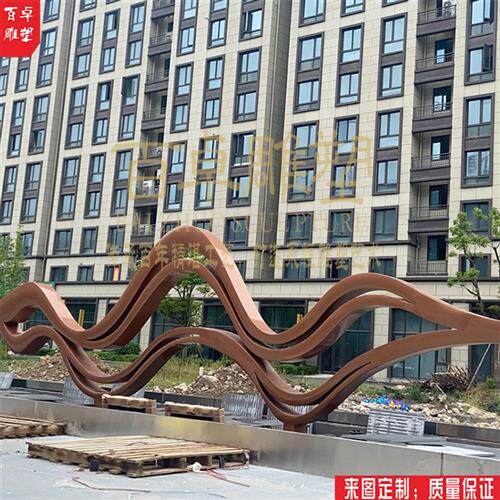 定制不锈钢飘带雕塑地产雕塑公园雕塑大型不锈钢雕塑厂家