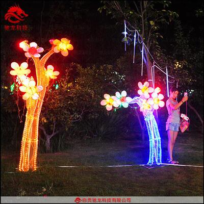乐器LED造型摆件美陈竖琴亮化光雕灯光节造型定制