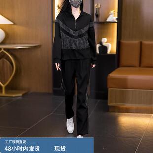 春秋冬季2025年新款女士装时尚套装气质洋气运动休闲小个子两件套