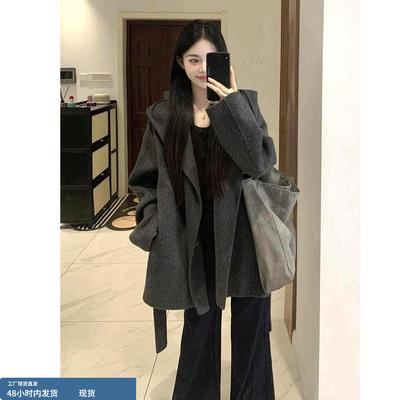 高级感超好看呢子大衣女2025年秋冬新款毛呢外套加厚小个子中长款