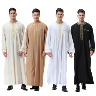 Men Thobe 长袍马来服装 Thawb Caftan Arab 迪拜阿拉伯民族风男士