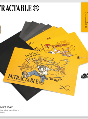 INTRACTABLE设计师原创手绘原画明信片套装卡片8枚入小众贺卡限量