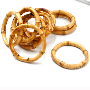 真竹结圈精美DIY编制竹编圆圈 真竹子竹圈竹制品 箱包配件 竹圆圈