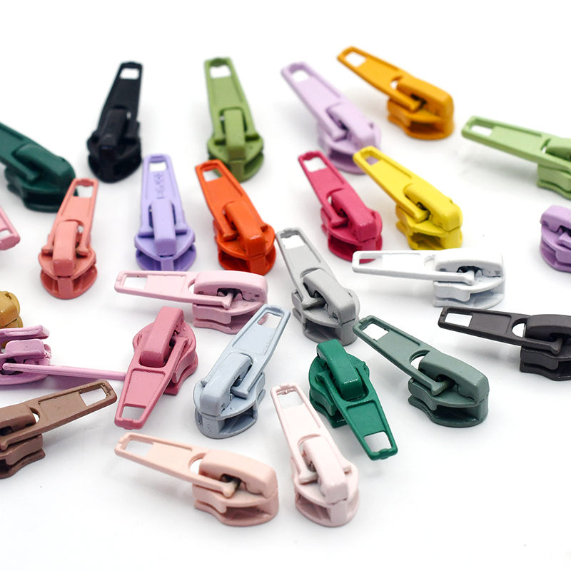 5号尼龙拉链头7号拉锁头儿童衣服拉链头彩色拉锁配件拉链拉头