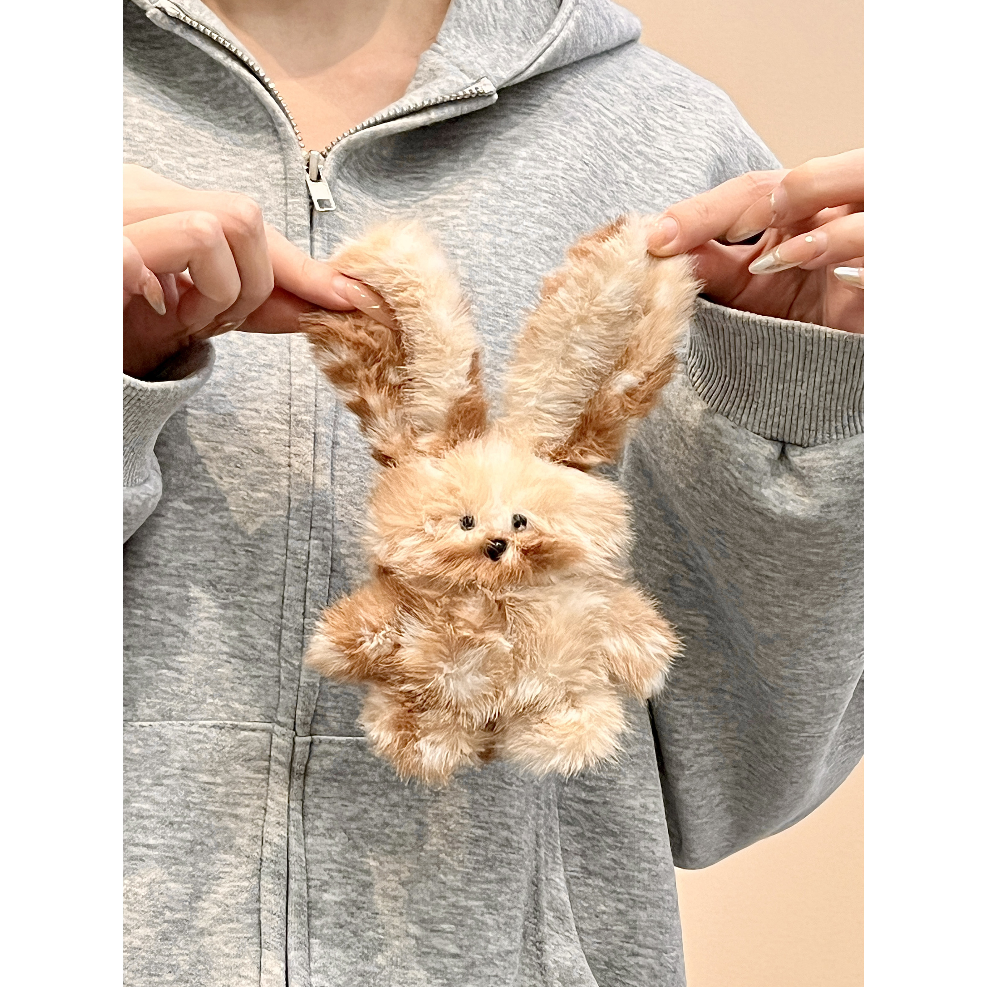 毛绒棕色斑点长耳兔适用苹果airpods4耳机保护壳套pro3/2代可爱,3C数码配件,耳机保护套,淘宝优惠券,粉丝福利购,淘宝优惠卷