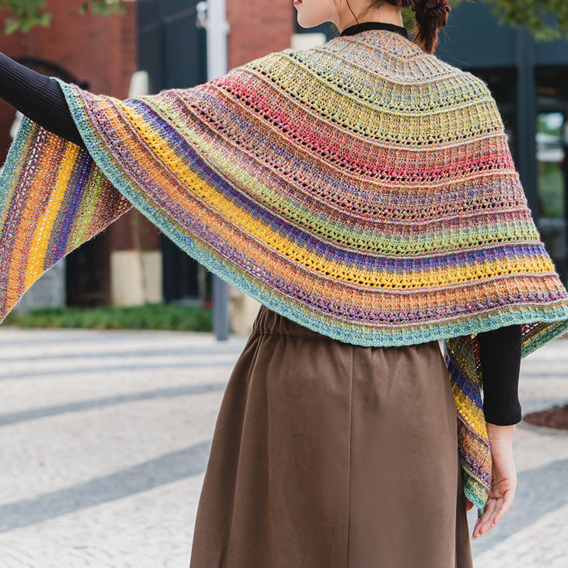 泫雅-长段染羊毛月形披肩