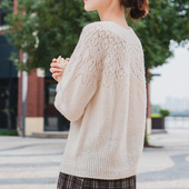 手工DIY毛线团编织棒针款 牦牛绒棒针毛衣材料包 含教程 月神