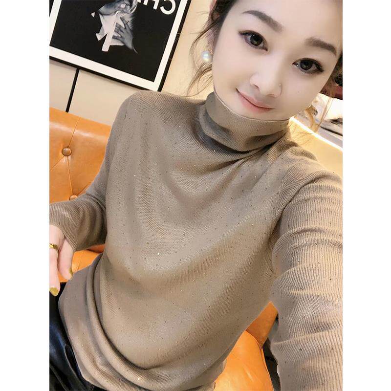 JOYIASS2025新款毛针织衫女装秋冬季高领毛衣修身显瘦打底衫内搭