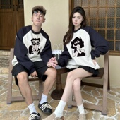 不一样超火情侣装 圆领衣服冬插肩高级感外套装 卫衣2025春秋季 新款