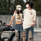 高级感衣服不会撞衫 特别 夏季 t恤潮牌短袖 网红情侣装 2025新款