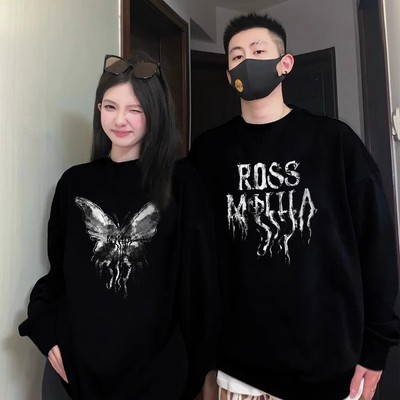 特别的情侣装秋冬季卫衣连帽