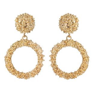 exaggerated gold large earrings studs欧美个性大耳环圆圈耳饰