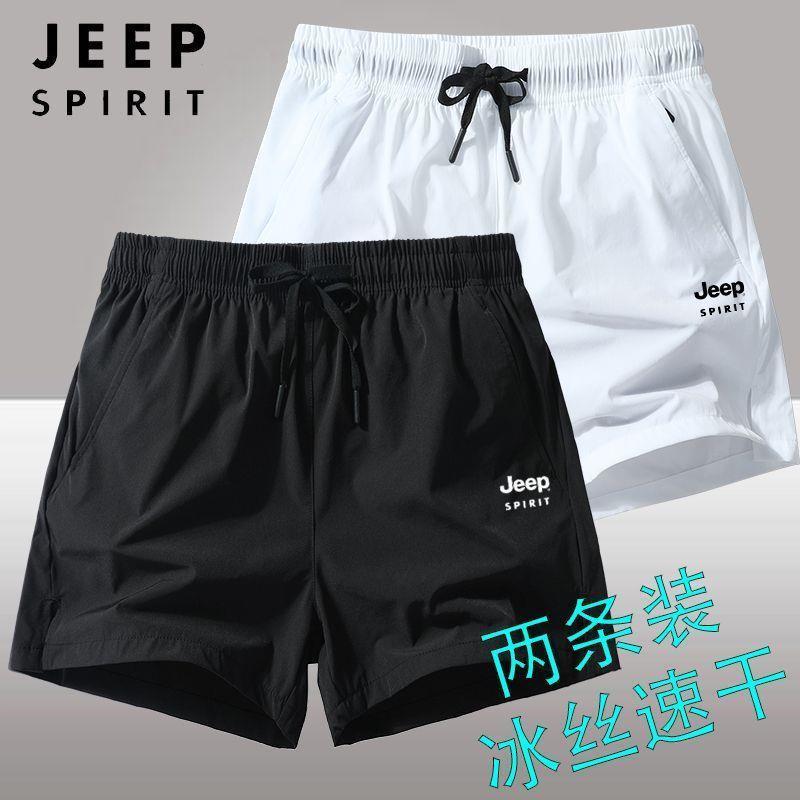 JEEP吉普夏季速干透气三分裤男运动短裤男宽松休闲外穿短裤潮夏天