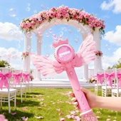 网红新款 公主仙女发光泡泡棒自动泡泡机手持户外玩具少女心礼物