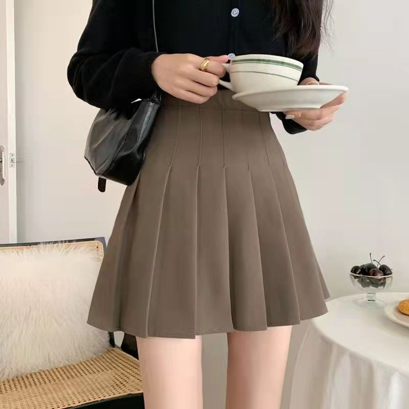 流行穿搭JK裙子百褶裙女裙外贸纯色短裙学院风半身裙夏季A字裙