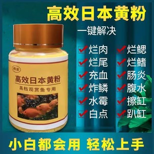 日本黄粉甲基蓝锦鲤金鱼水族鱼药白点水霉烂身烂尾炸麟疾病治疗用