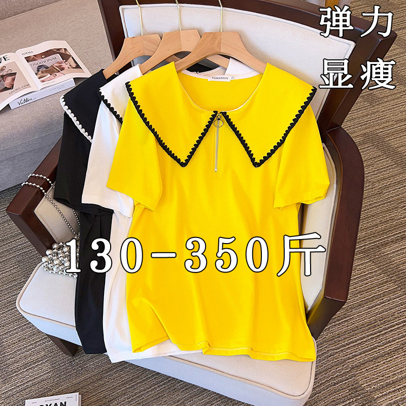 娃娃领T恤短袖夏季显瘦减龄上衣