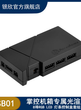 银欣（SilverStone） LSB01 黑色 RGB灯条控制盒 机箱 LED 装饰