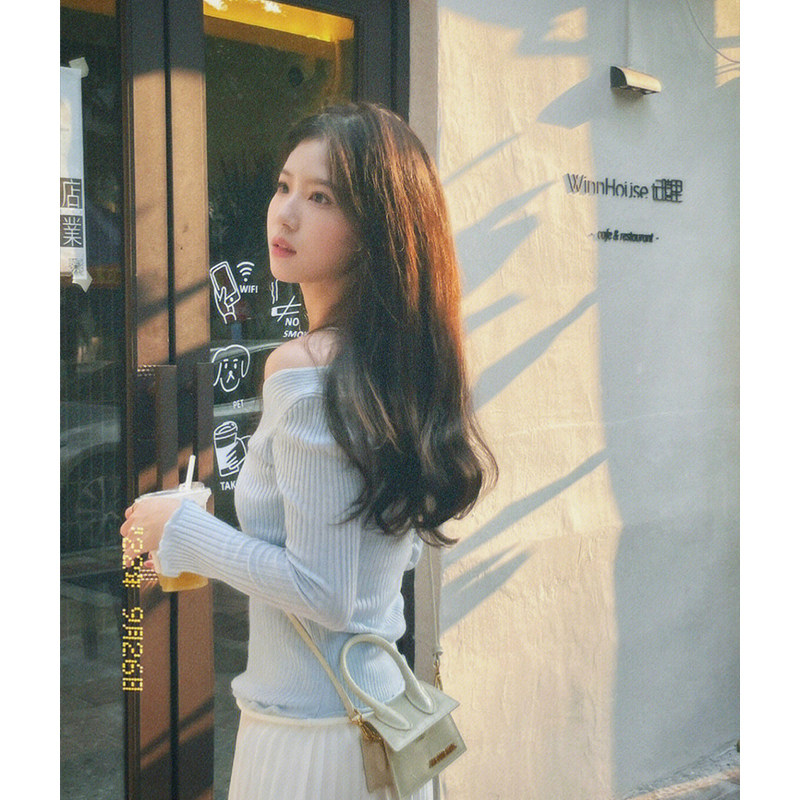 FAKE TWO-PIECE KNITWEAR WOMENS AUTUMN 2023 NEW GENTLE WIND SOFT GLUTINOUS AND PURE DESIRE SLIM AND THIN BASE SHIRT