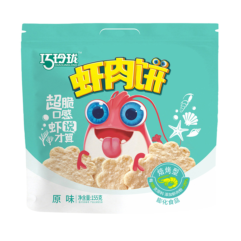 巧玲珑梅花虾肉雪米饼155g实惠装