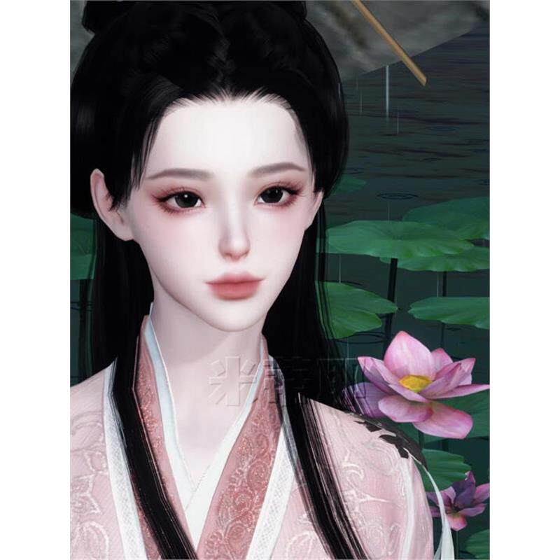 小荷 米蒂耶原创  真人风古装女主 御姐 逆水寒手游捏脸女通用