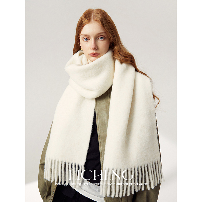 高级感绵软舒适马海毛围巾情侣款