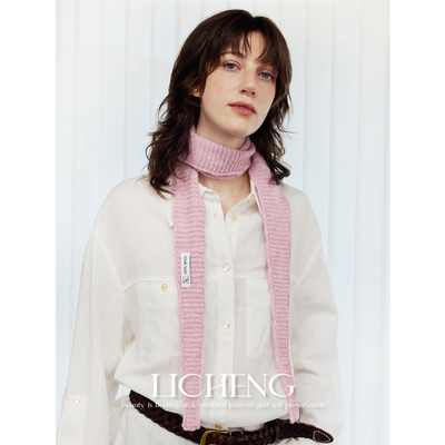 高质感搭配100%羊毛细长领巾围巾