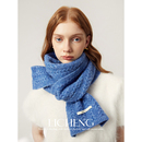 保暖毛线围脖情侣款 2025新款 简约麻花针织含羊毛围巾女冬季 礼诚