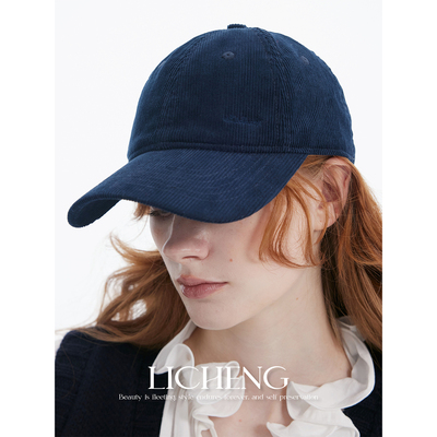 灯芯绒刺绣男女同款棒球帽鸭舌帽