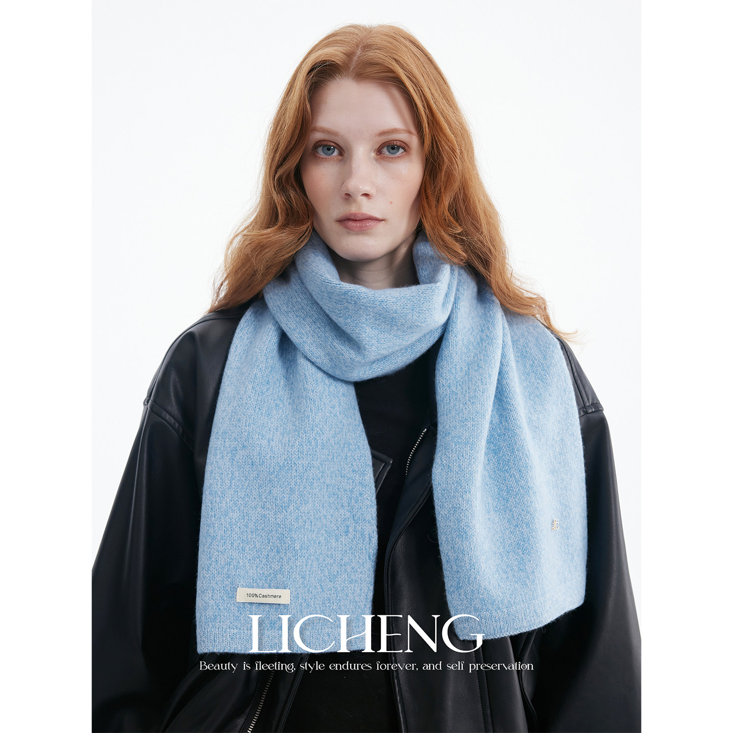 康赛妮花纱100%羊绒围巾披肩送礼