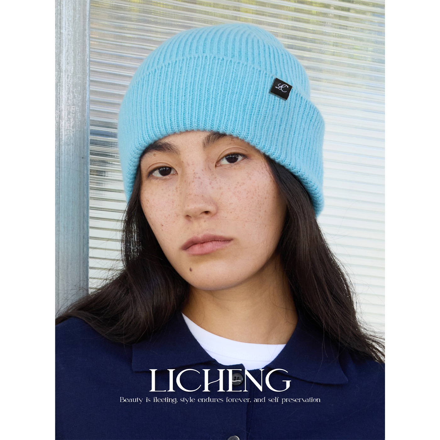 冰岛蓝澳洲进口100%羊毛针织帽子