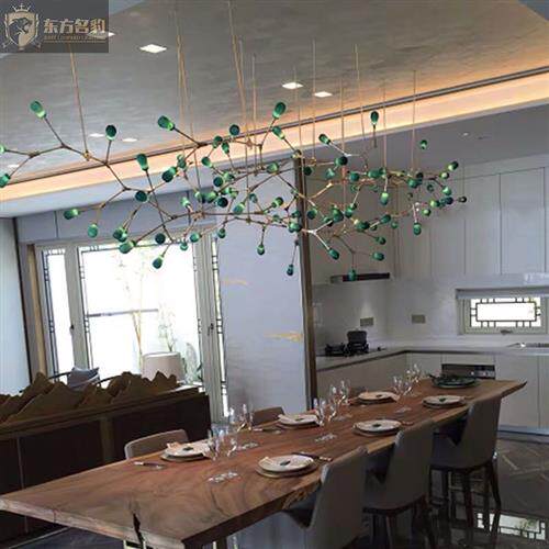 后现代萤火虫吊灯酒店卧室创意LED酒店水晶灯非标工程吊灯