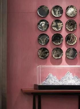 轻奢透明树脂假山组合桌面装置摆件酒店会所售楼处大厅雕塑装饰品