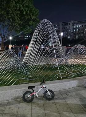 不锈钢假山雕塑定制镂空切片大型户外水景园林山形造景摆件