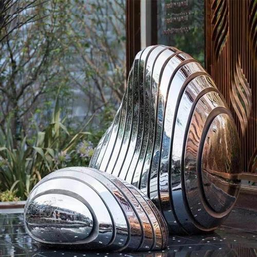 大型不锈钢镂空假山摆件售楼处水景管状切片山形雕塑景观小品定制