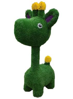 户外玻璃钢园区卡通动物长颈鹿雕塑景观小品公园草坪绿化装饰摆件