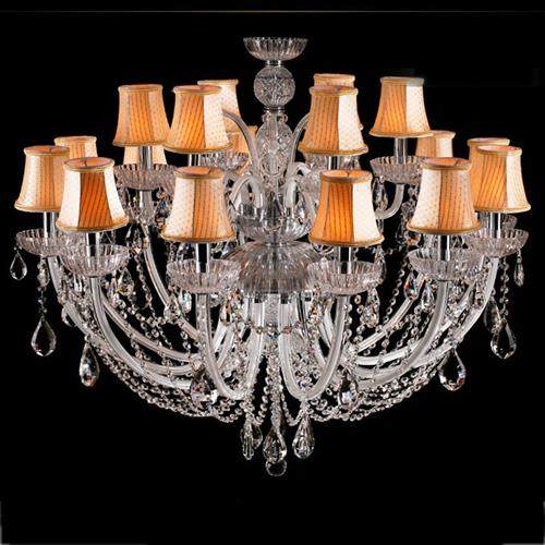 美式水晶吊灯创意客厅灯简欧卧室餐厅灯具欧式大气别墅LED蜡烛灯