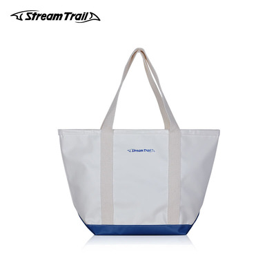 日本拼接单肩防泼水托特包