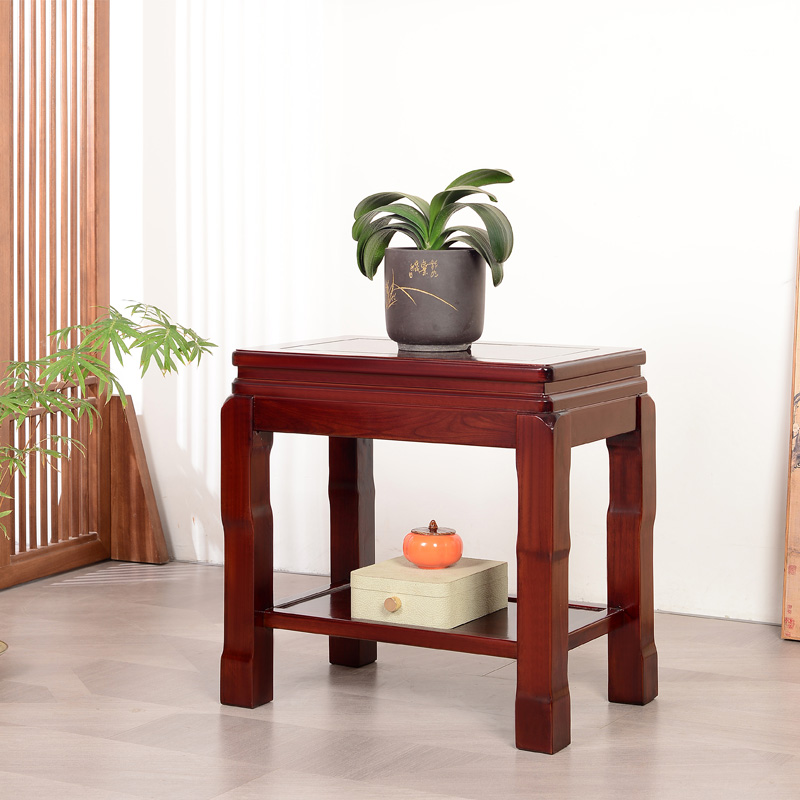 全实木鱼缸架客厅花架落地式阳台中式盆景架承重置物架简约花盆架