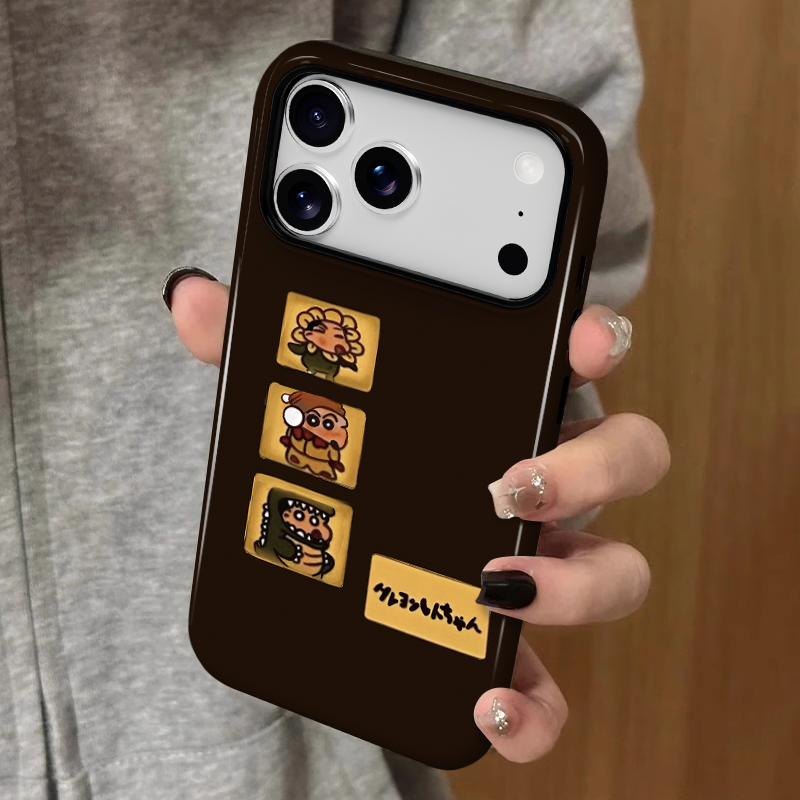 美拉德棕格小新 适用苹果17promax新款iPhone16手机壳女生1314高级感小众不撞款15防摔二合一菲林保护套plus,3C数码配件,手机保护套/壳,淘宝优惠券,粉丝福利购,淘宝优惠卷