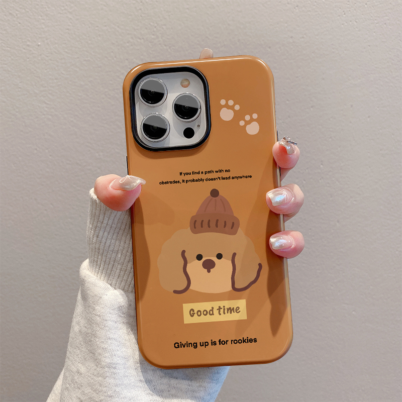 美拉德帽子小狗手机壳可爱小众