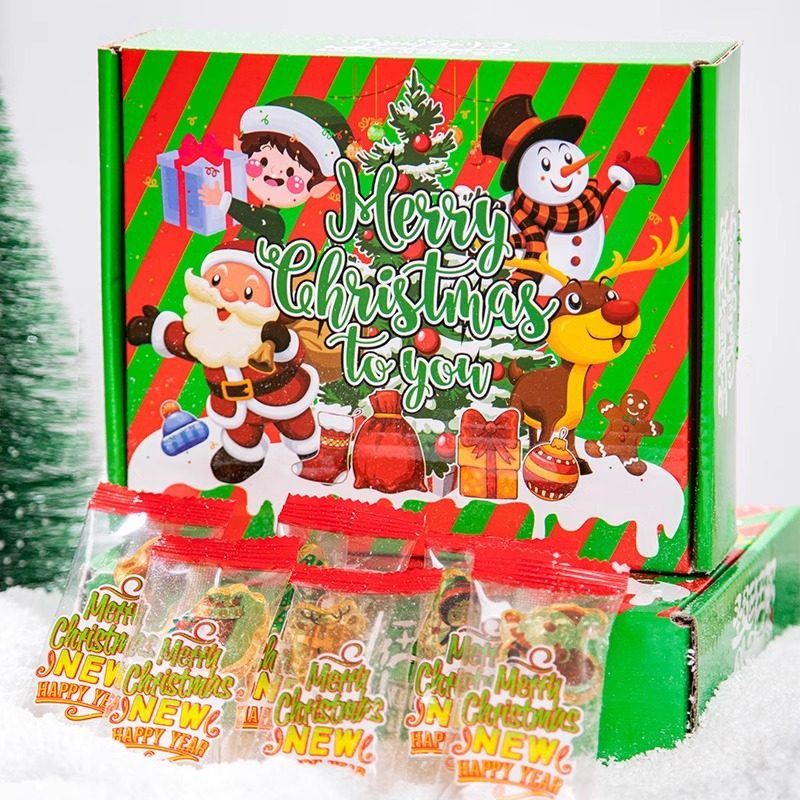 圣诞节糖果礼盒装圣诞老人可爱卡通棒棒糖平安夜送儿童礼物小零食