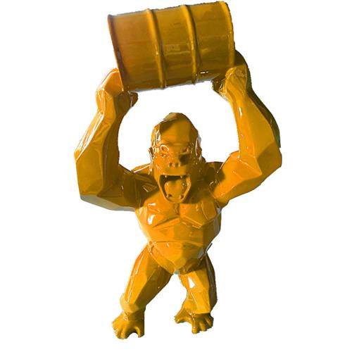 举桶大猩猩树脂雕塑摆件可以来图上色小时可以发货可以零售