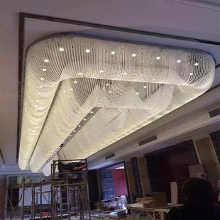 订制非标酒店工程灯具复式 水晶灯 别墅大堂会所沙盘售楼部个性